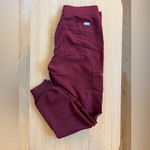 FIGS Burgundy Zamora Joggers in size Small Regular